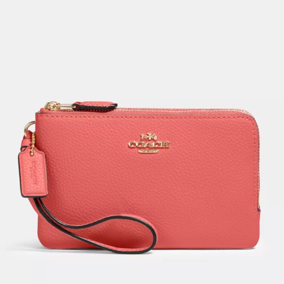 Coach double zip wristlet - Picture 1 of 6